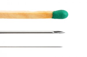 acupuncture needle size safety comparison