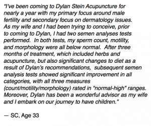 Male Factor Infertility Patient Testimonial for Dylan Stein
