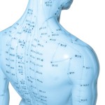 Acupuncture points on the back, neck and jaw 